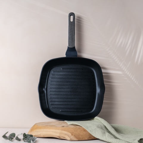 Patelnia grillowa 28 cm z pokrywką Deep Sea | BerlingerHaus BH-8374