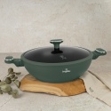 Patelnia Wok z pokrywką 30cm 4,8L BerlingerHaus BH-8160 Matte Green