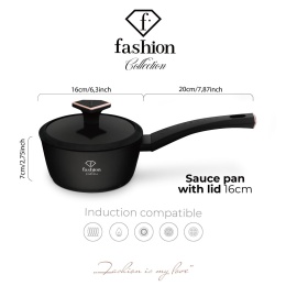 Rondel 1,2 L z pokrywką Fashion TV FTV-0026 Matte-Black Rose Gold