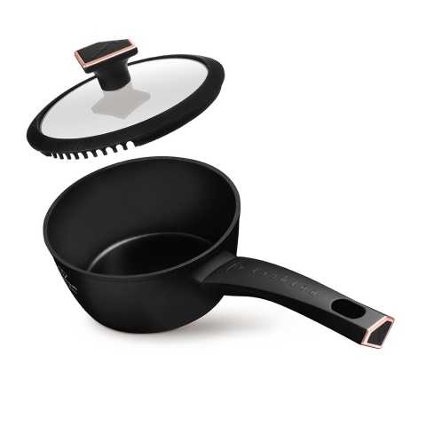 Rondel 1,2 L z pokrywką Fashion TV FTV-0026 Matte-Black Rose Gold