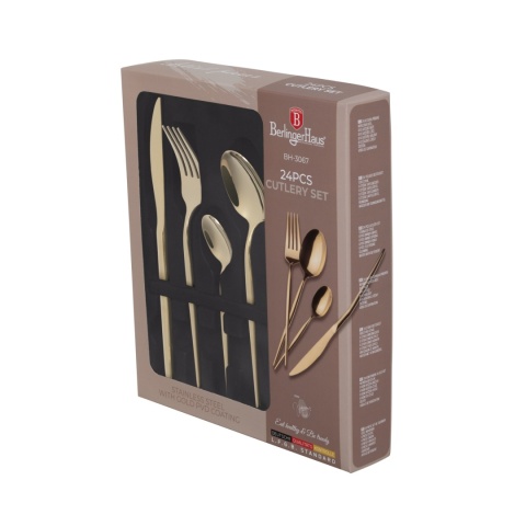 Sztućce 24-elementy lustrzane BerlingerHaus Sahara Collection BH-3067