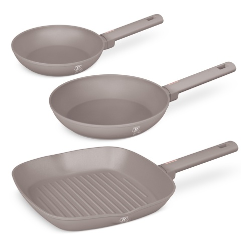 Zestaw 3 patelni BerlingerHaus Taupe BH-8109