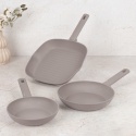 Zestaw 3 patelni BerlingerHaus Taupe BH-8109
