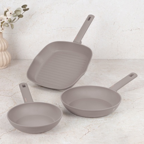 Zestaw 3 patelni BerlingerHaus Taupe BH-8109