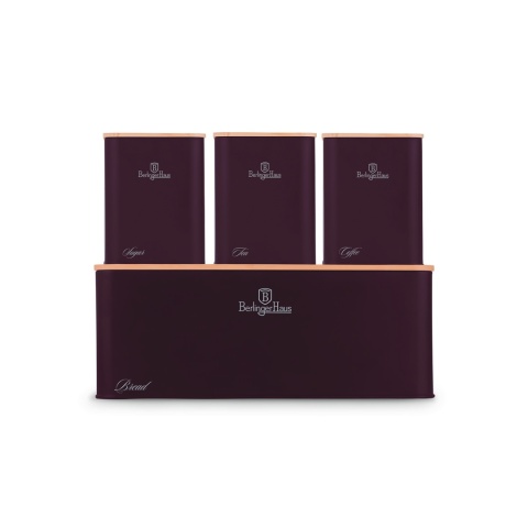 Zestaw 3 pojemników i chlebak BerlingerHaus BH-8900 Leonardo Collection