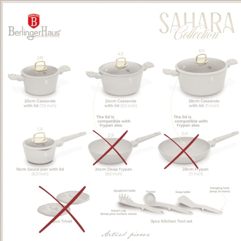 Zestaw Garnków i akcesorii BerlingerHaus Sahara BH-8081 | OUTLET