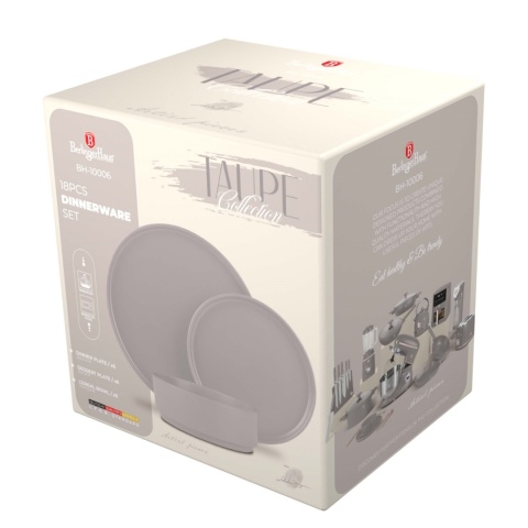 Zestaw obiadowy 17 el. BerlingerHaus BH-10006 Taupe Collection | OUTLET