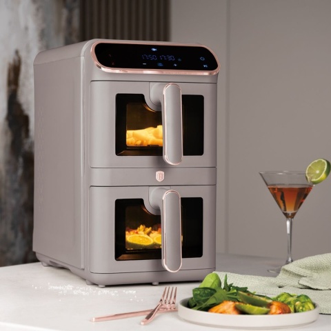 Air fryer Frytkownica beztłuszczowa podwójna 11L BerlingerHaus Taupe BH-9804