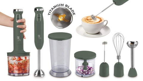 Blender ręczny 6w1 BerlingerHaus LP-BH-264 Matte Green