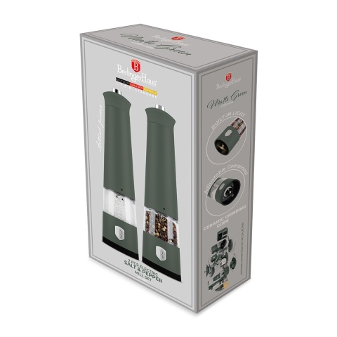 Elektryczny młynek 1 sztuka BerlingerHaus Matte Green BH-9885 | OUTLET