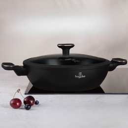 Garnek płytki 3,8 L z pokrywką 28cm BerlingerHaus BH- 8356 | Black Rose Collection