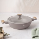 Garnek płytki 3,8 L z pokrywką 28cm BerlingerHaus Taupe Nordic BH-8337