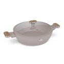 Garnek płytki 3,8 L z pokrywką 28cm BerlingerHaus Taupe Nordic BH-8337