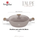 Garnek płytki 3,8 L z pokrywką 28cm BerlingerHaus Taupe Nordic BH-8337