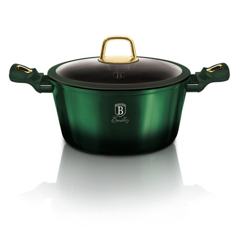 Garnek z pokrywką 20 cm tytanowa powłoka BerlingerHaus BH-6057 Emerald | OUTLET