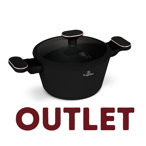 Garnek z pokrywką 20cm BerlingerHaus BH- 8357 | Black Rose Collection | OUTLET