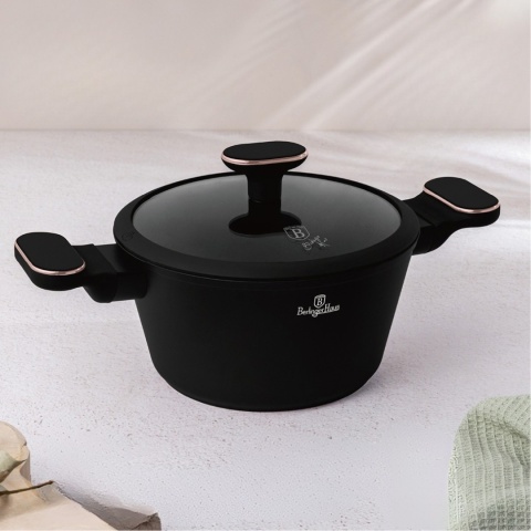 Garnek z pokrywką 20cm BerlingerHaus BH- 8357 | Black Rose Collection