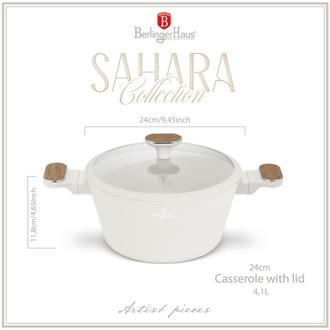 Garnek z pokrywką 24cm BerlingerHaus BH-8320 Sahara Nordic | OUTLET