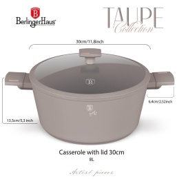 Garnek z pokrywką BerlingerHaus BH- 8103 Taupe Collection | OUTLET
