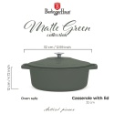 Garnek żeliwny 5,56 L. 32 cm BerlingerHaus BH-8968 Matte Green