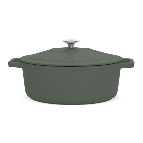 Garnek żeliwny 5,56 L. 32 cm BerlingerHaus BH-8968 Matte Green