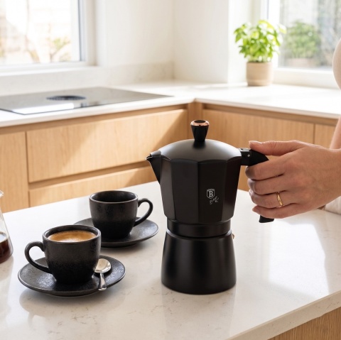 Kawiarka na 3 filiżanki BerlingerHaus Black Rose BH-8560