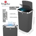 Kosz na śmieci sensoryczny o pojemności 60l Antracit BerlingerHaus BH-9798