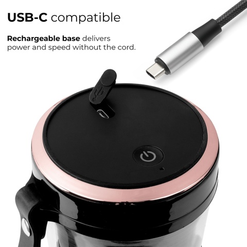 Mini blender USB FashionTv FTV-0176 Matte Black-Rose Gold Collection