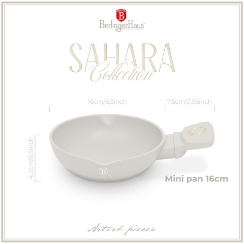 Mini patelnia 16cm BerlingerHaus Sahara BH-8076 | OUTLET