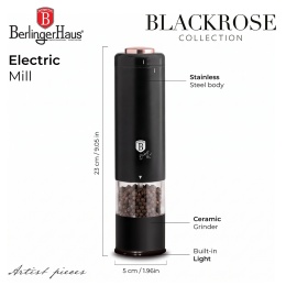 Młynek elektryczny 1szt BerlingerHaus BH-9287 Black Rose