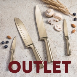 Noże kuchenne | Zestaw 4 złotych noży BerlingerHaus Leonardo Collection BH-2976 | OUTLET