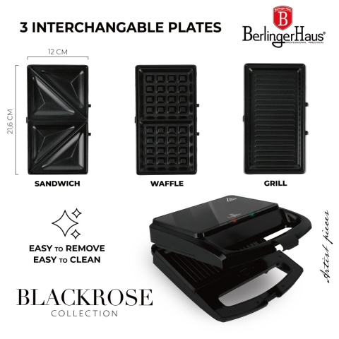 Opiekacz 3 w 1 Black Rose BerlingerHaus BH-9974