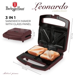 Opiekacz do kanapek 3w1 1000W BerlingerHaus BH-9977 Leonardo Collection