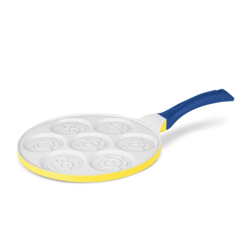 Patelnia do placuszków 7 otworów Emoji 26 cm Minionki Collection BerlingerHaus BH-8949MN