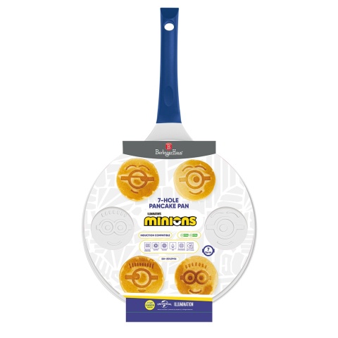Patelnia do placuszków 7 otworów Emoji 26 cm Minionki Collection BerlingerHaus BH-8949MN