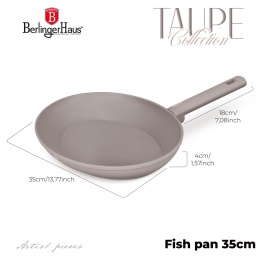 Patelnia do ryb 35cm BerlingerHaus BH-8104 Taupe Collection