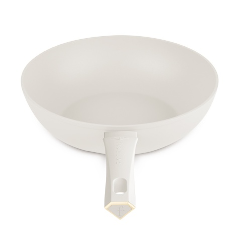 Patelnia wok 28cm Fashion TV FTV-0062 Matte Cream Gold Collection