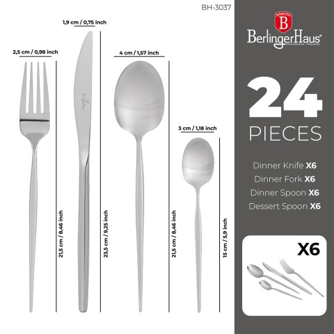 Sztućce 24szt BerlingerHaus Eternal Collection BH-3037