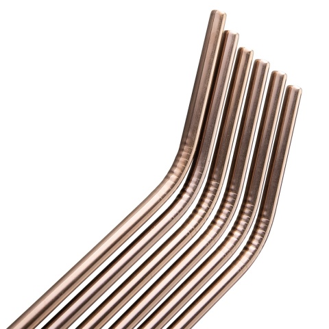 Słomki wielorazowe metalowe 6szt BerlingerHaus BH-2982