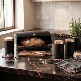 Zestaw 3 pojemników i chlebak BerlingerHaus BH-6835 Rose Gold