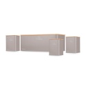 Zestaw 3 pojemników i chlebak BerlingerHaus BH-8902 Taupe Collection