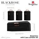 Zestaw 3 pojemników i chlebak Black rose BH-6753