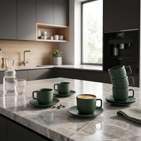 Zestaw filiżanek do espresso 4szt BerlingerHaus Matte Green LP-BH-262