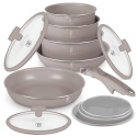 Zestaw garnków 12el. z odpinaną rączką BerlingerHaus Taupe Collection BH-8251
