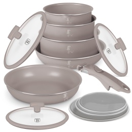 Zestaw garnków 12el. z odpinaną rączką BerlingerHaus Taupe Collection BH-8251