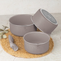 Zestaw garnków 12el. z odpinaną rączką BerlingerHaus Taupe Collection BH-8251