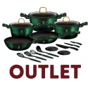 Zestaw garnków i patelni z akcesoriami kuchennymi 17el. BerlingerHaus BH-7043 | Outlet