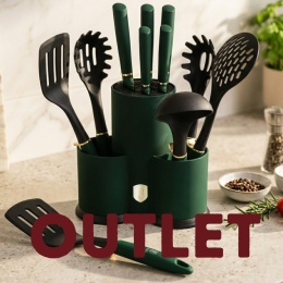Zestaw noży i przyborów kuchennych w stojaku BerlingerHaus BH-6250 Emerald | Outlet