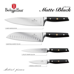 Zestaw noży ze stali nierdzewnej 4 szt. BerlingerHaus BH-3135 Matte Black