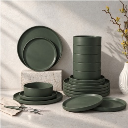 Zestaw obiadowy 18 elementów BerlingerHaus Matte Green Collection LP-BH-261